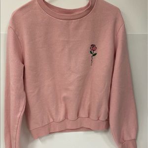 Pink Rose Crop Top